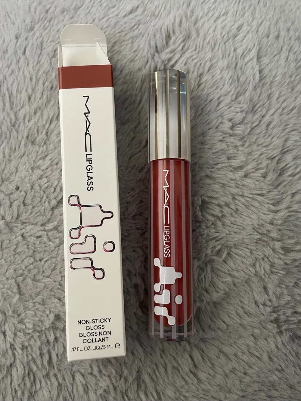 MAC Cosmetics Lipglass Lip Gloss in Deep Red